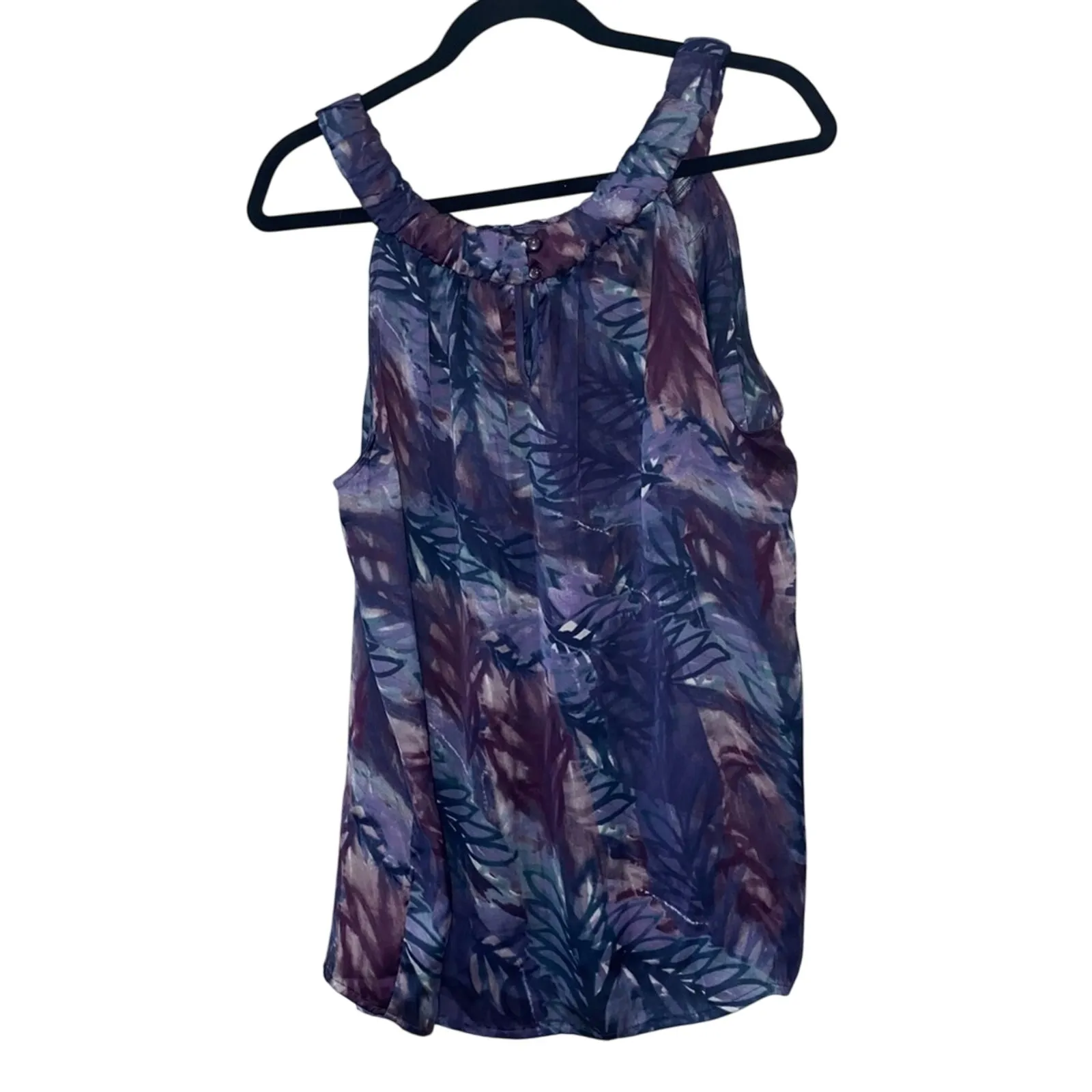 AB Studio Pink & Purple Patterned Sleeveless Top - Image 2