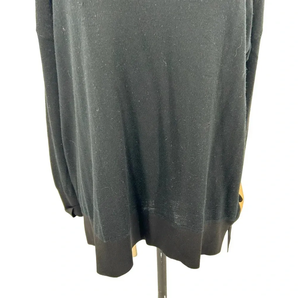 Derek Lam 10 Crosby Runway Oversized Crew Neck Black Nude Dot Back Size Small - Image 5