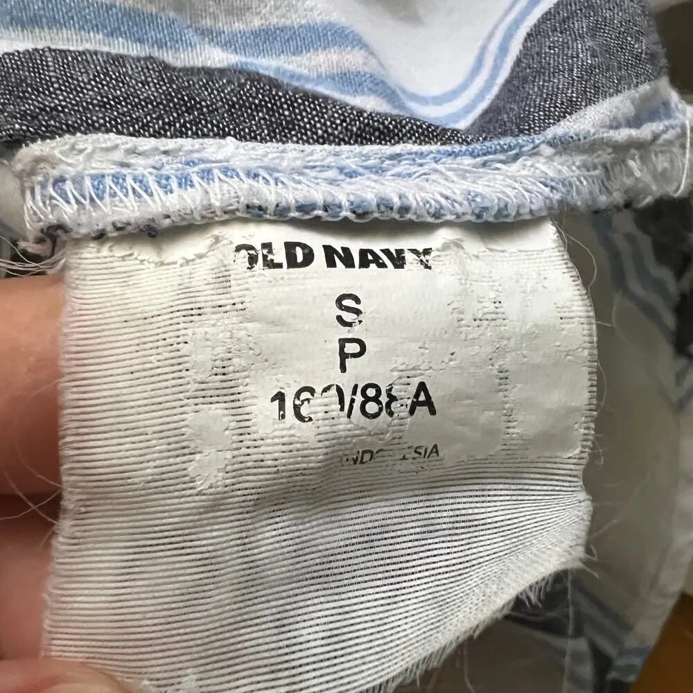 Old Navy Shirt Womens Small Linen Blend Boho Beachy Coastal Travel Minimalist - Image 10