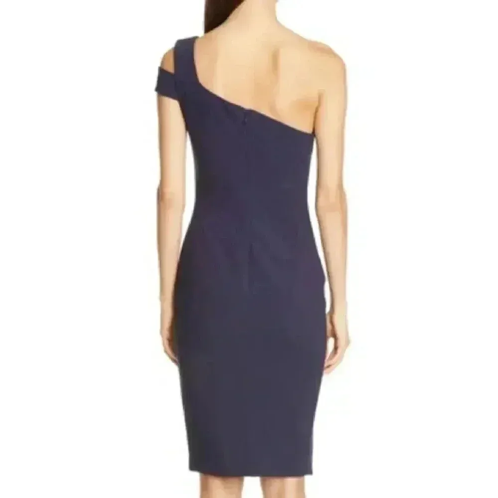 94 Likely One Shoulder Navy Blue Dress Size 0 - Image 2