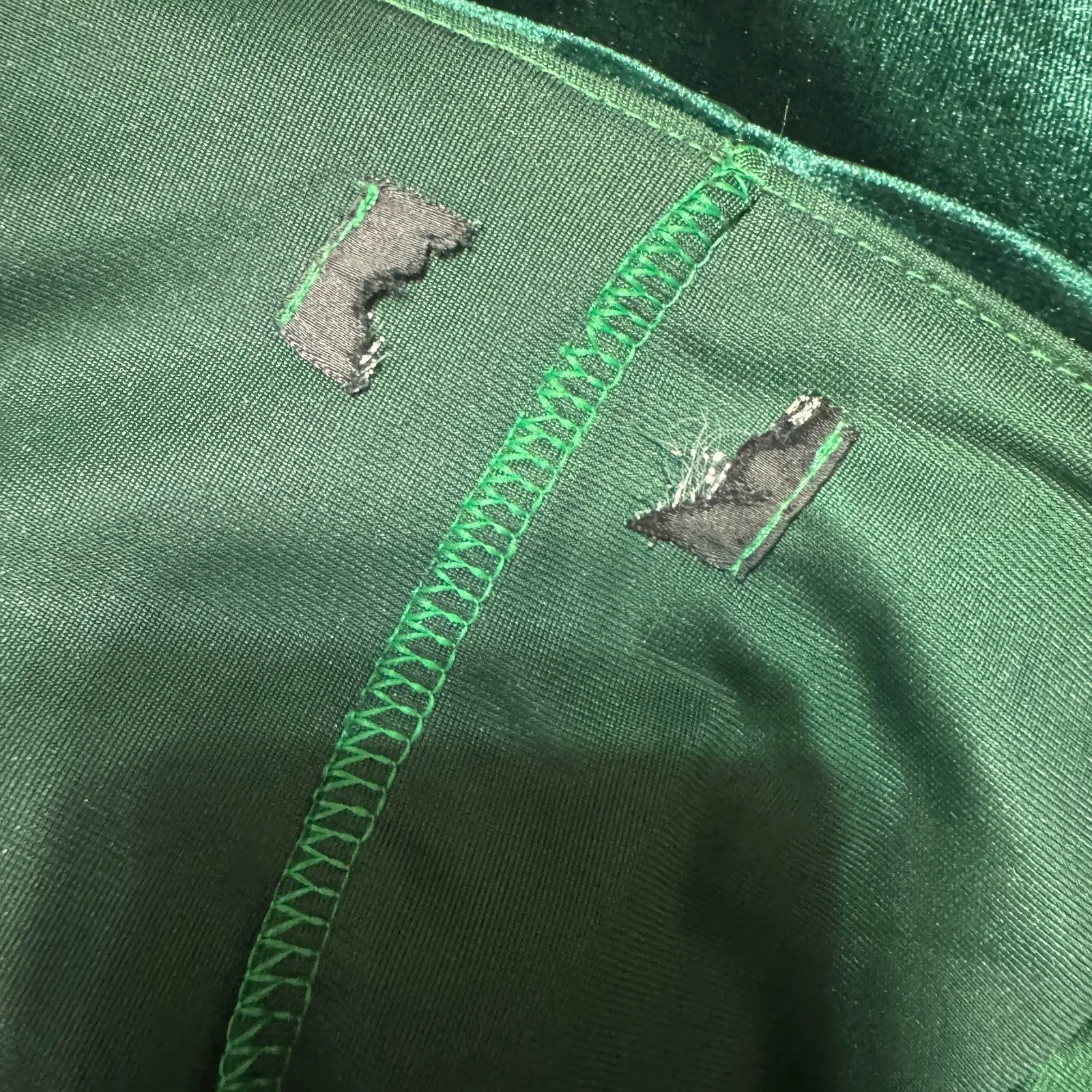 Green Velvet Dress Cape Sleeve formal holiday sz XXL US 18 Midi Cocktail Party - Image 9