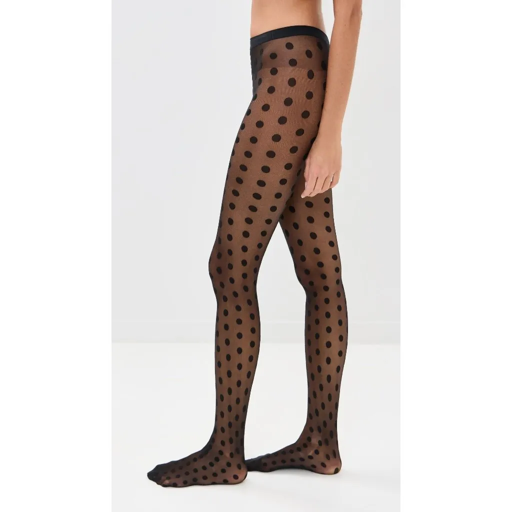 Wolford Bonny Dots Tights in Black Small New Womens Nylons Pantyhose - Image 3