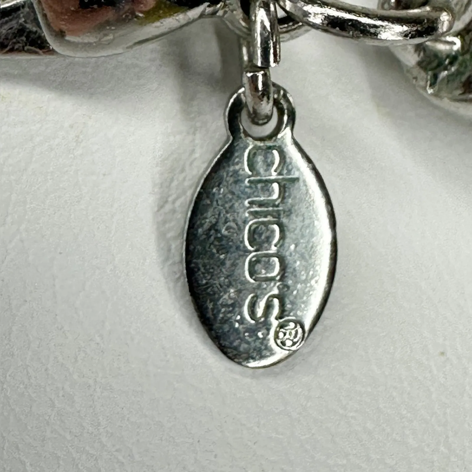 Chico's Rhinestone Silver and Gold Tone Black Braided Cord Necklace ✨ - Image 9