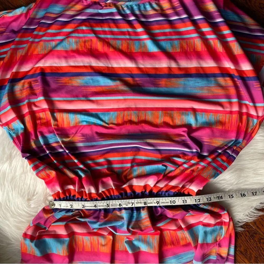 La Blanca Swim Cover Up Orange & Pink Size Small - Image 6