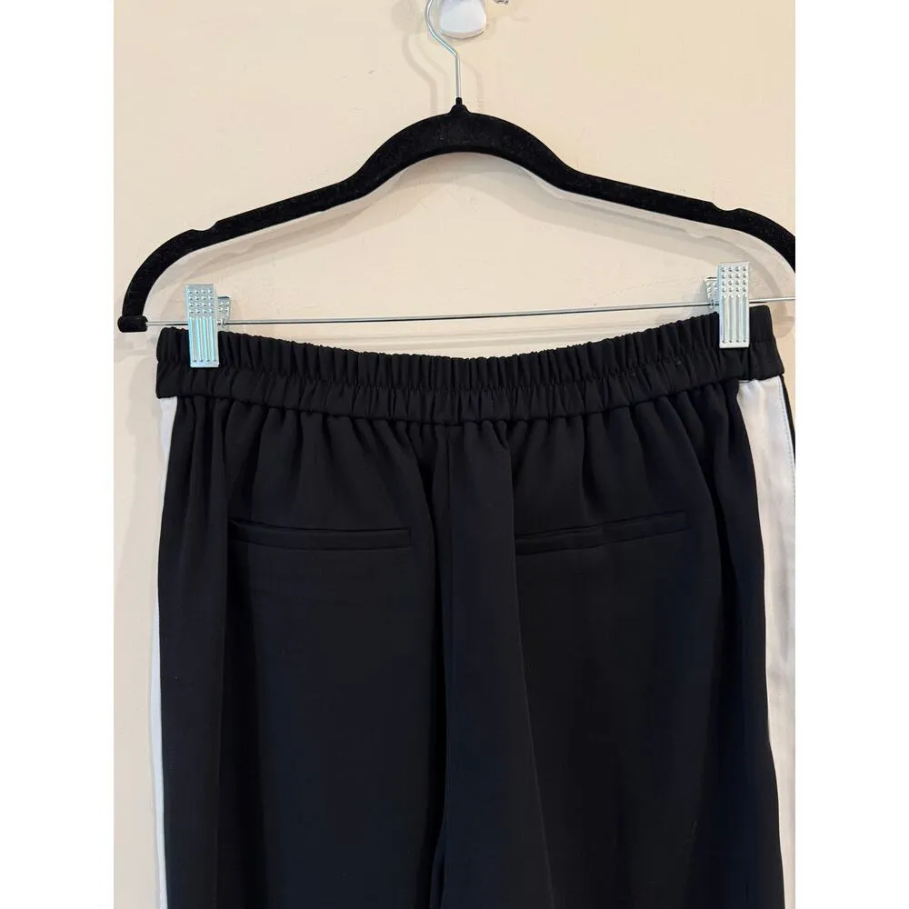 J.Crew Elastic Waist Pull On Tapered Jamie Pants Black and White Women's Size 8 - Image 6