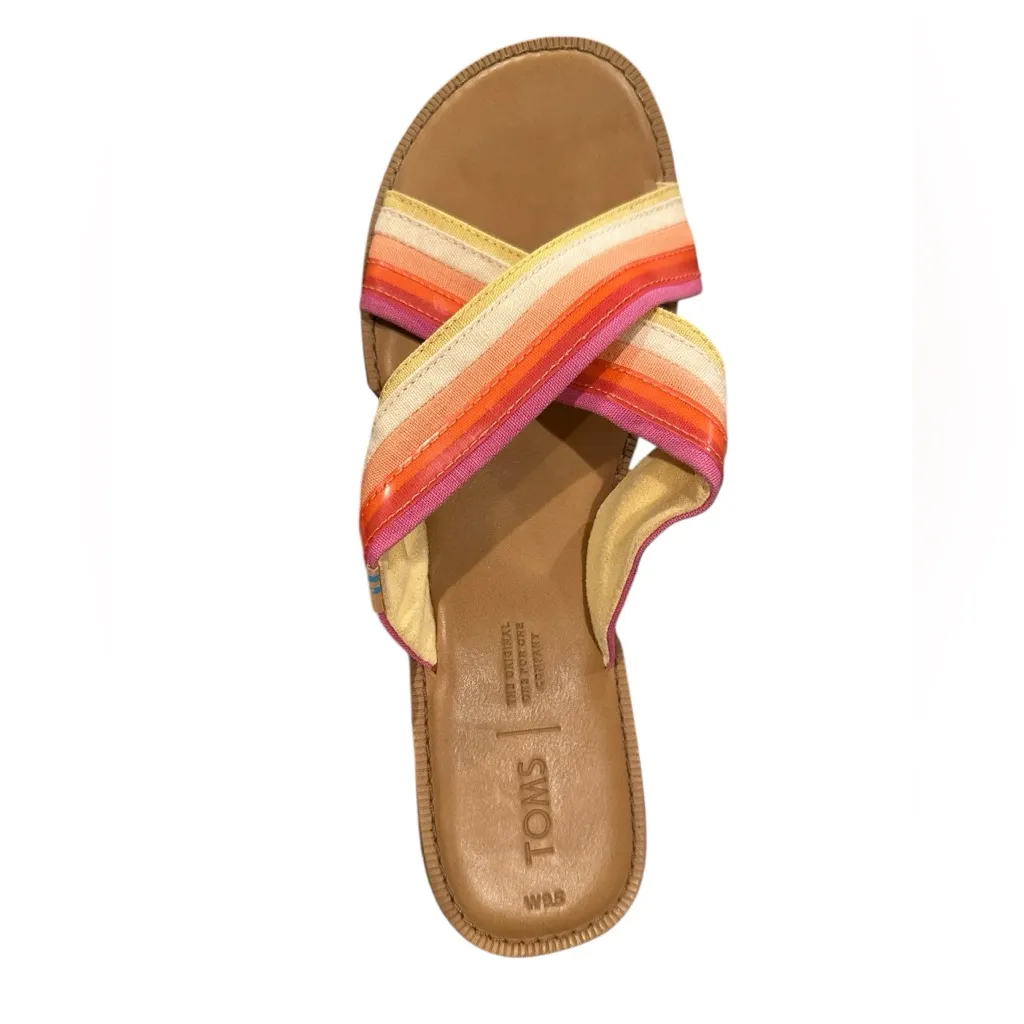 Toms pink, orange, yellow, white slides 9.5 - Image 6