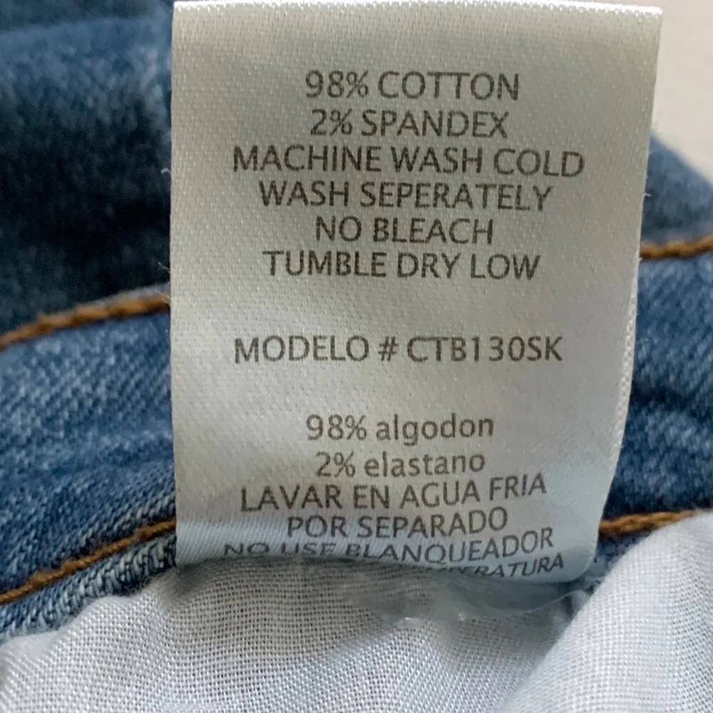 2Sable by Black Label Skirt Distressed Frayed Hem Denim Jean Mini Skirt Small Blue - Image 8