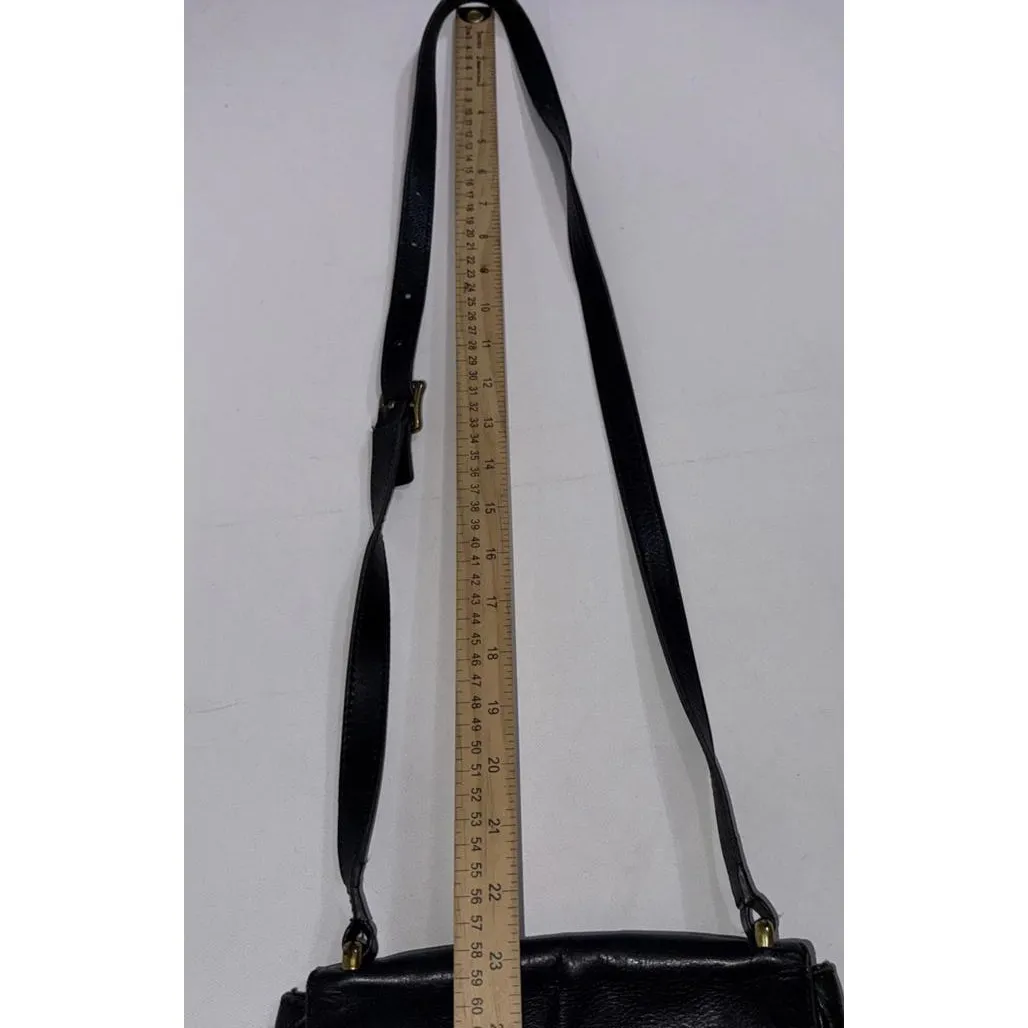 Vintage Fossil Old Money Minimalist Cowhide Leather Saddlebag Crossbody Purse - Image 15