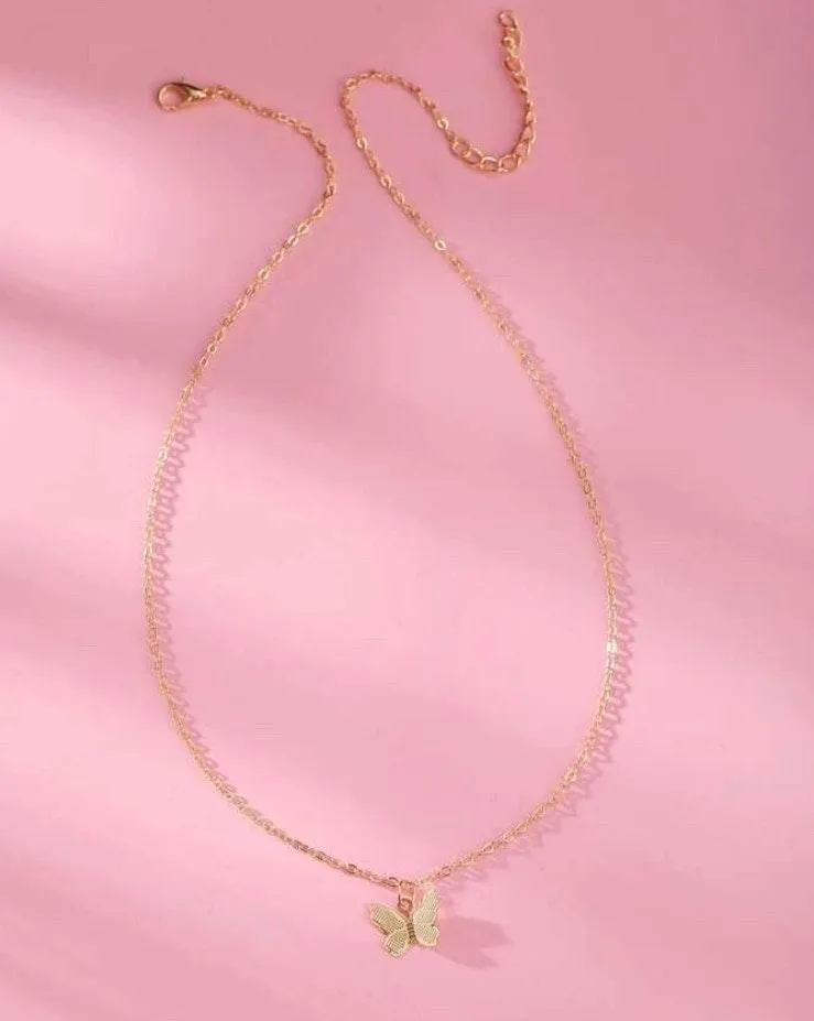 Boutique Gold Butterfly Chain Necklace  - Image 2
