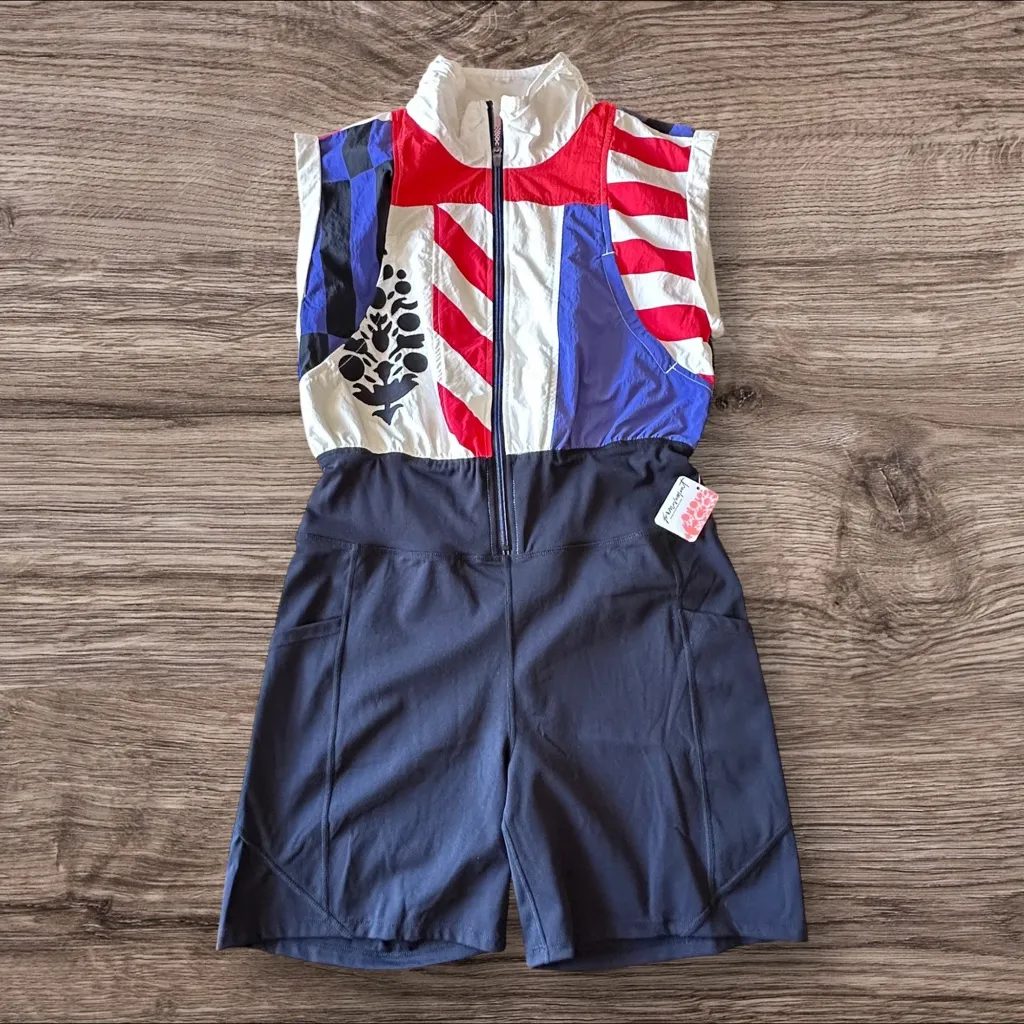 NWT Free People Race To The Top Onesie in Black Motif - Image 6