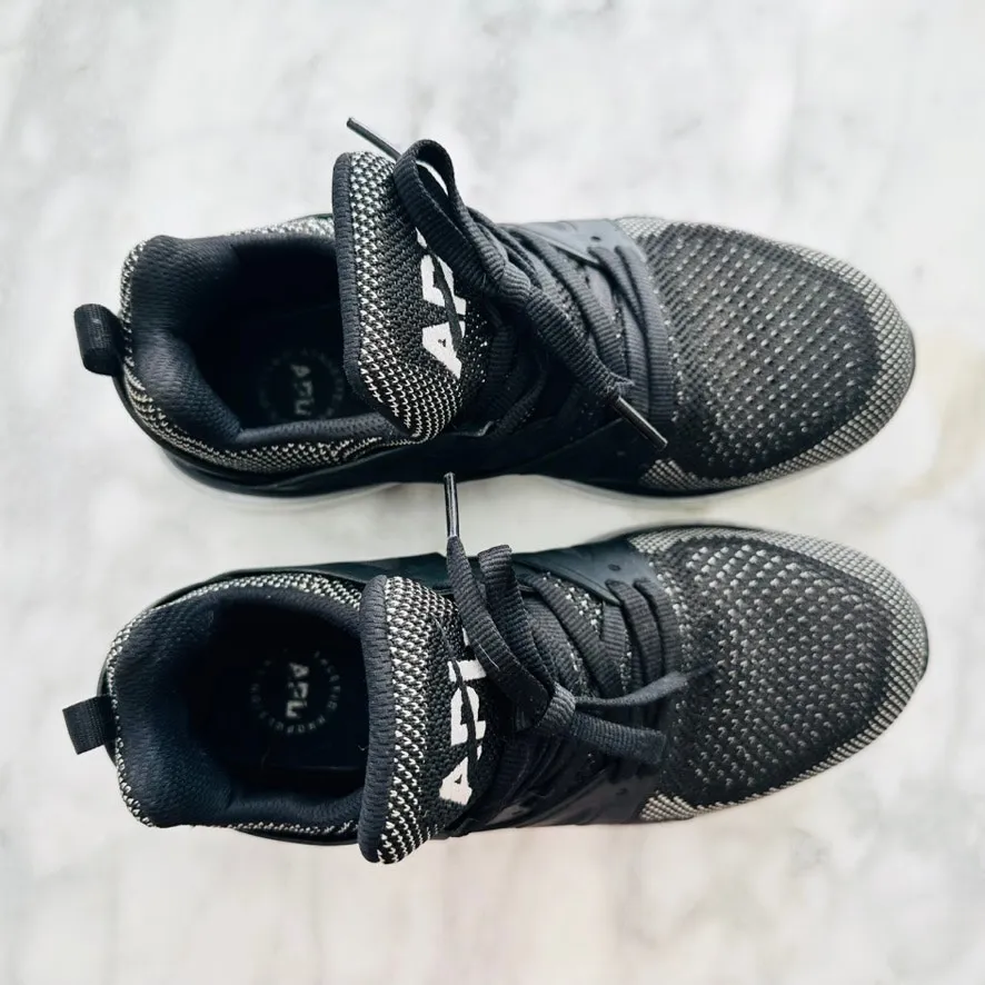 APL TechLoom Ascend Sneaker Shoe Ladies 8 Black Shine Chrome Run Gym Walking - Image 2