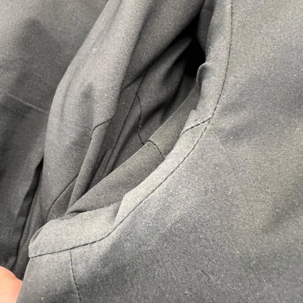 Classiques Entier Wool Linen Tie Waist Blazer Jacket Navy Blue Size 6 - Image 9