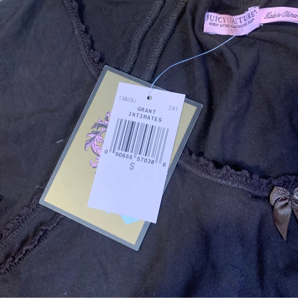 Juicy Couture Pam Gela Grant Intimates Sleepwear Top Brown Women's Small - Image 5
