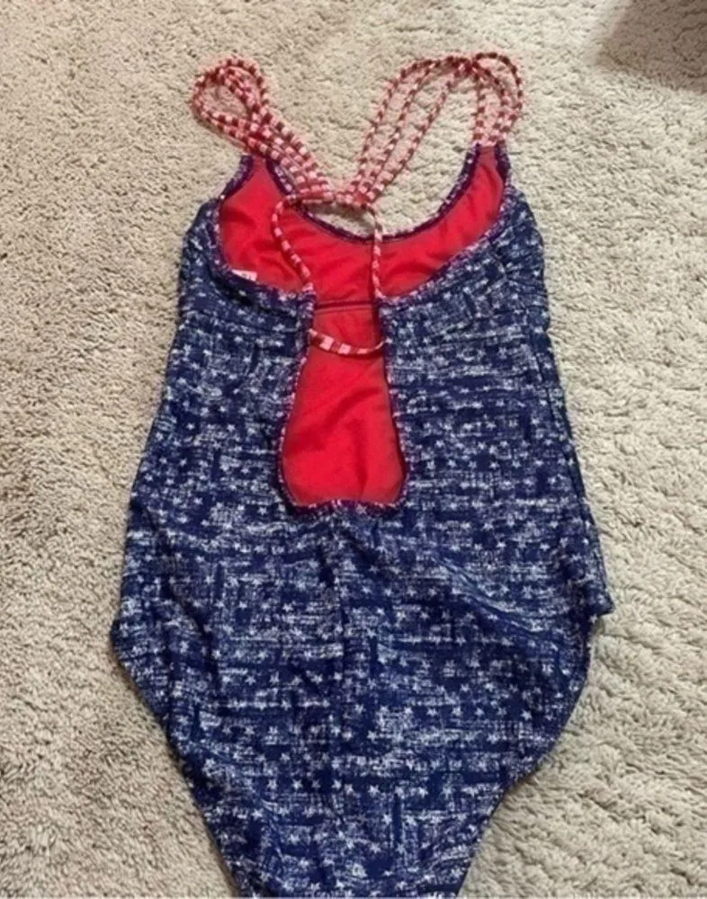 Mossimo Red White and Blue Stars and Stripes swimsuit size small - Image 5