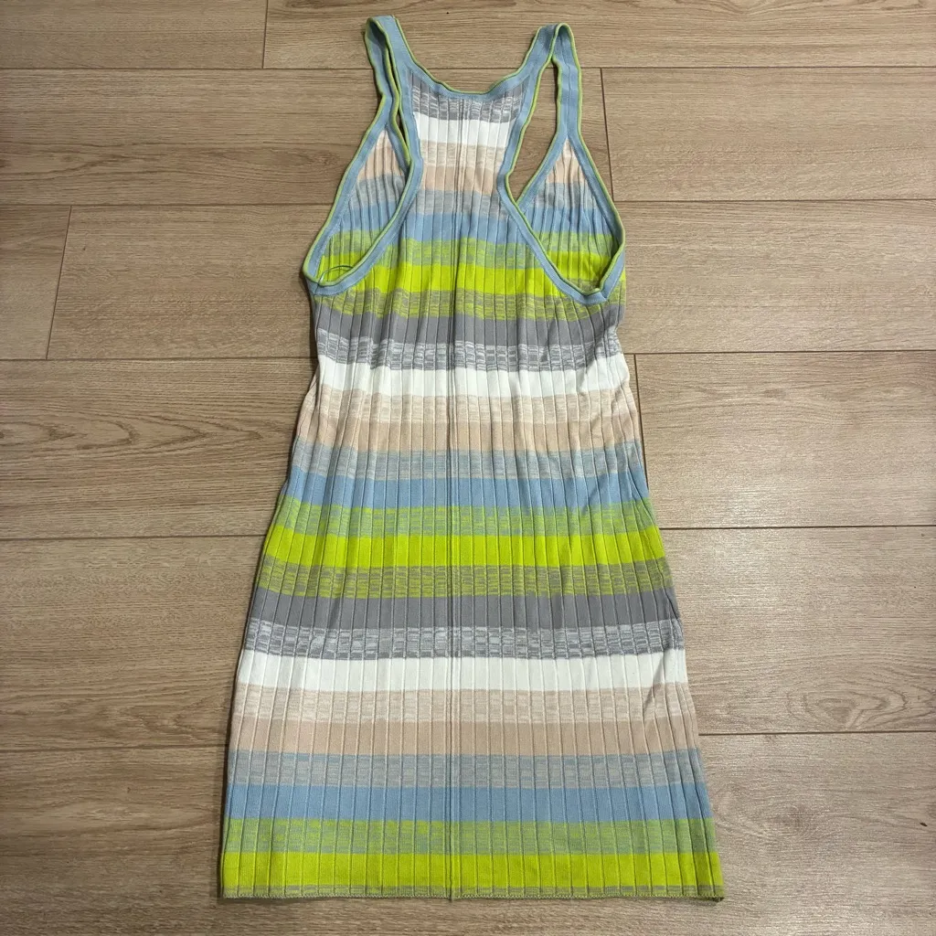 Daily Practice x Anthropologie Tuvalu Sweater Dress Striped Ribbed Size M Green Size M - Image 7