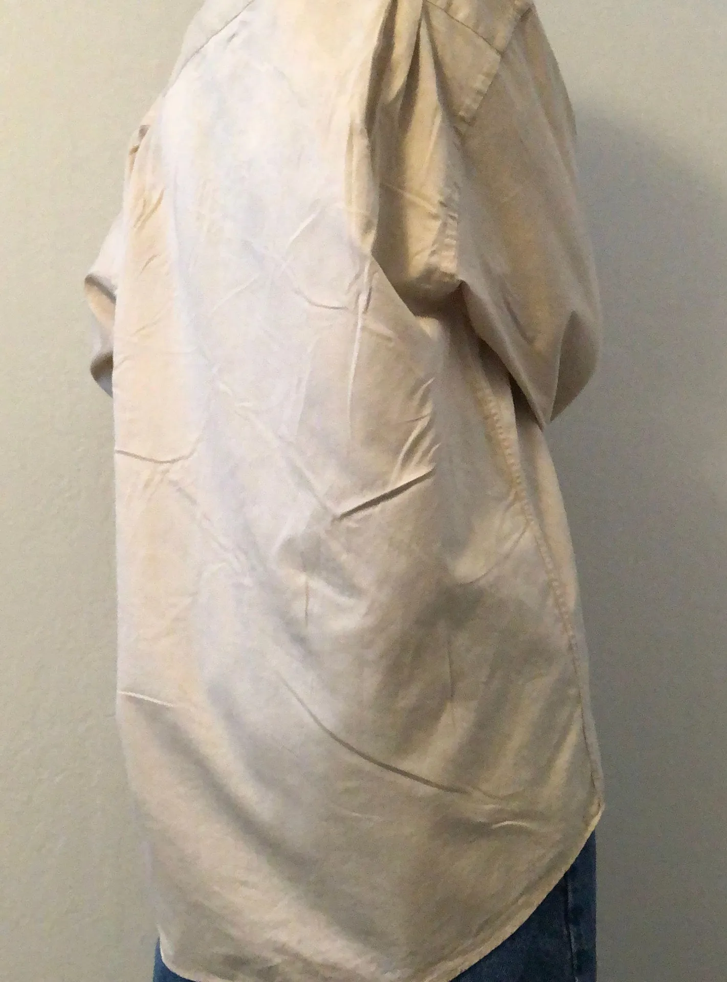 vintage valentino tan button up dress shirt - Image 3