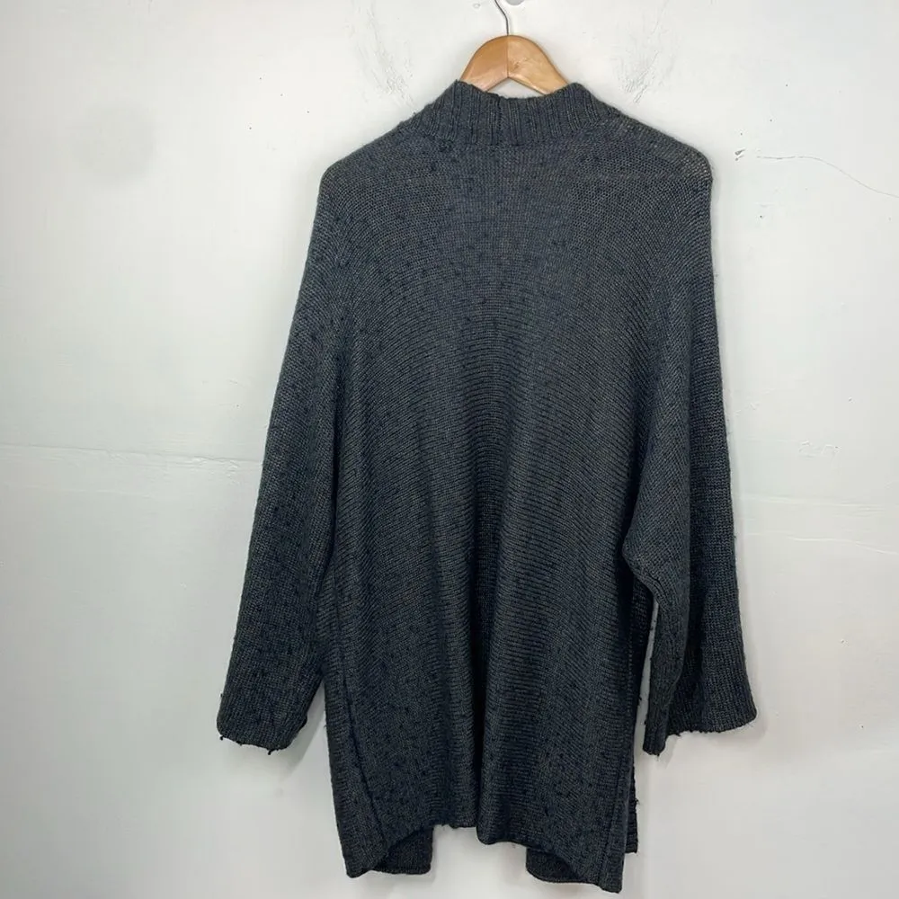 Open Front Cardigan Doleman Sleeve wool blend oversized Large - Image 5