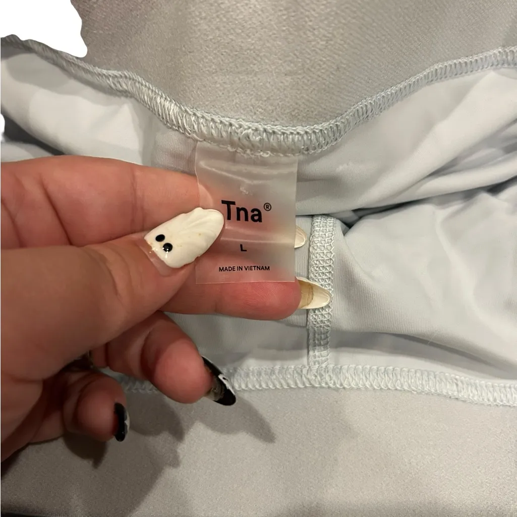 Aritiza TNA athletic pleated skirt skort size large Blue - Image 4