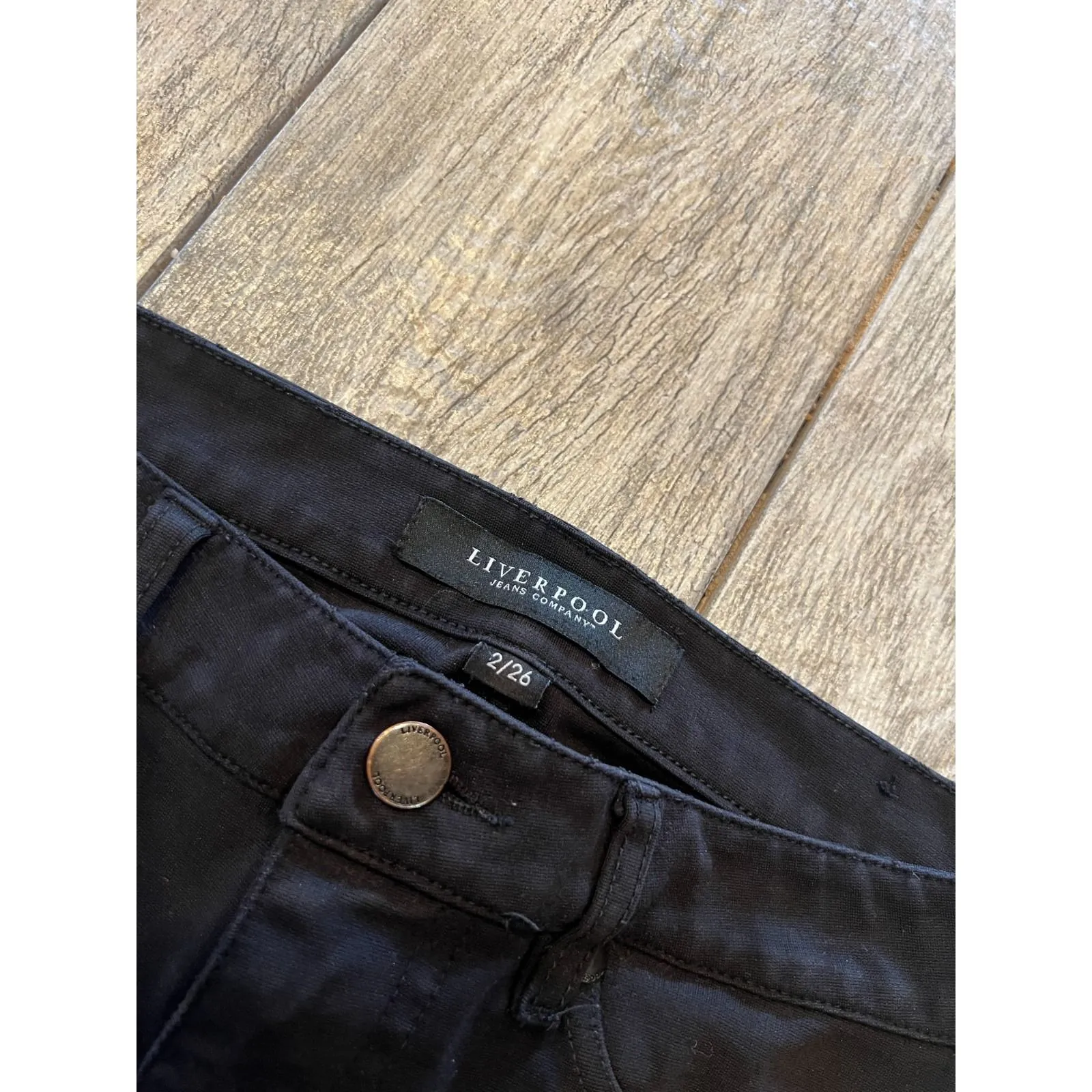 Liverpool Denim Jeans size 2 / 26 Womens Black Skinny Jean Rayon Pants Jean - Image 7