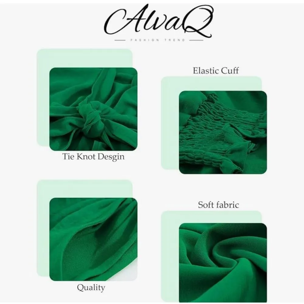 NEW Green Tie Knot Front V Neck Short Rompers M Size M - Image 8