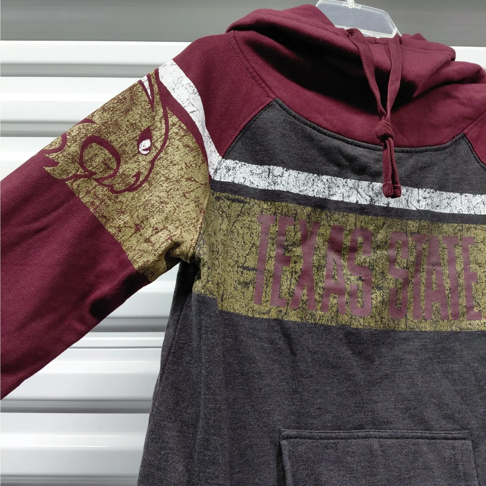 Texas State Womens Hoodie Sweatshirt Large Maroon College Graphic Pullover - Image 5
