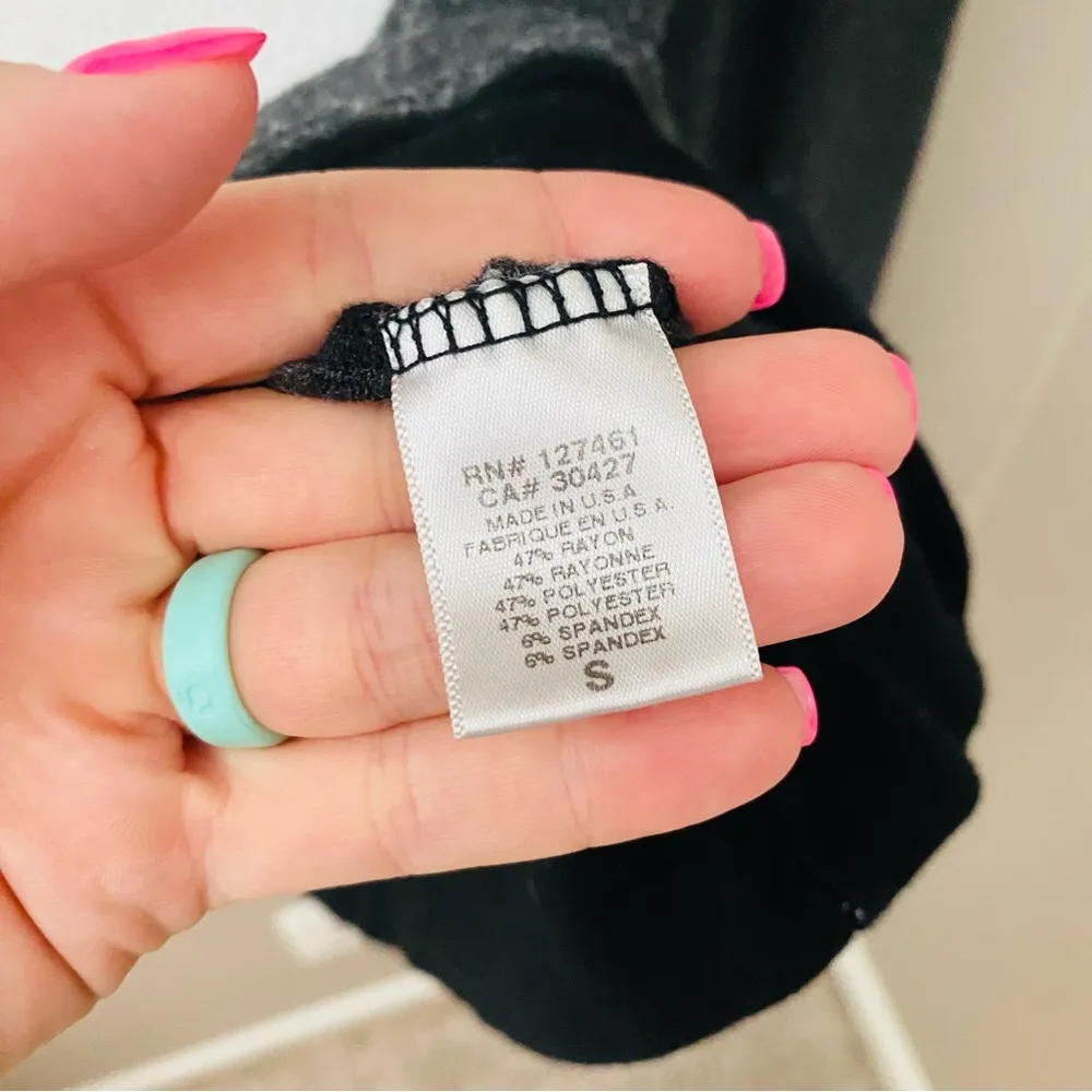 Wildfox Pullover Glitter Heart Sweater Black/White Sz Small - Image 5