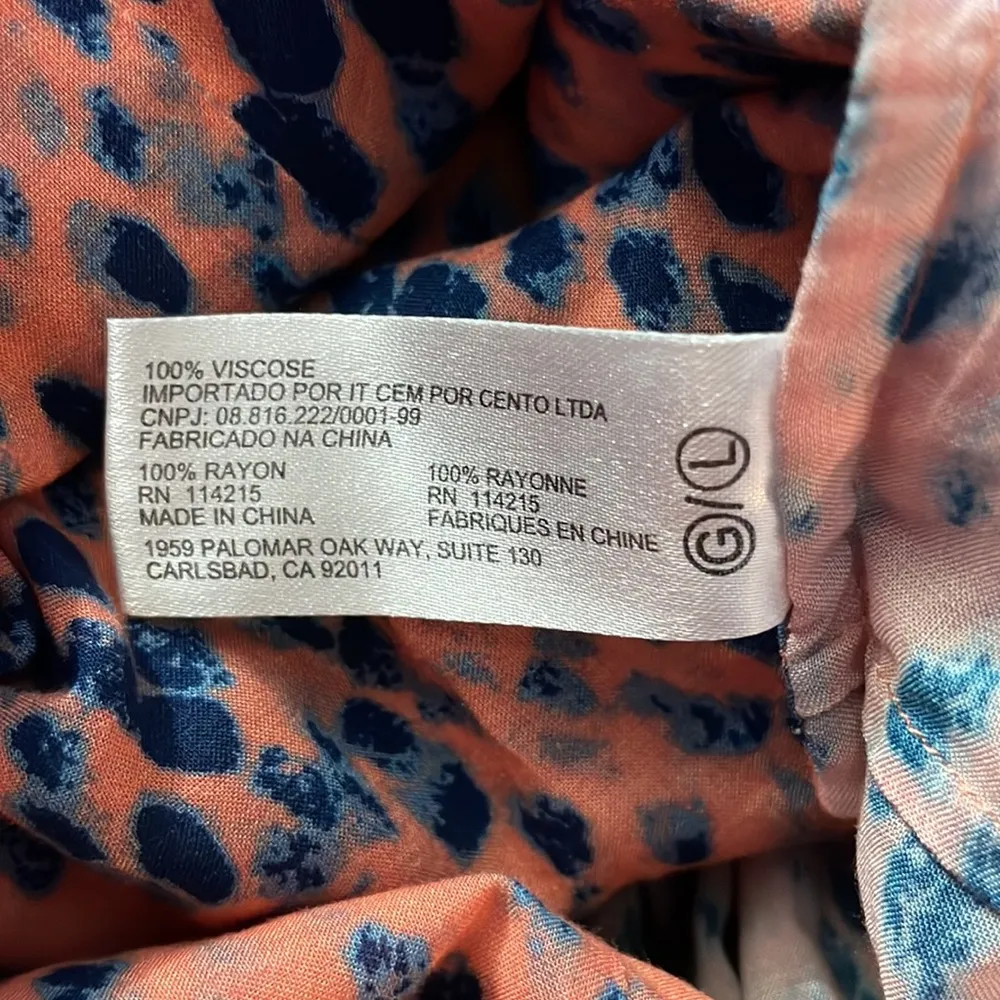 VIX by Paula Hermanny Coral python print drape midi dress Size L - Image 5