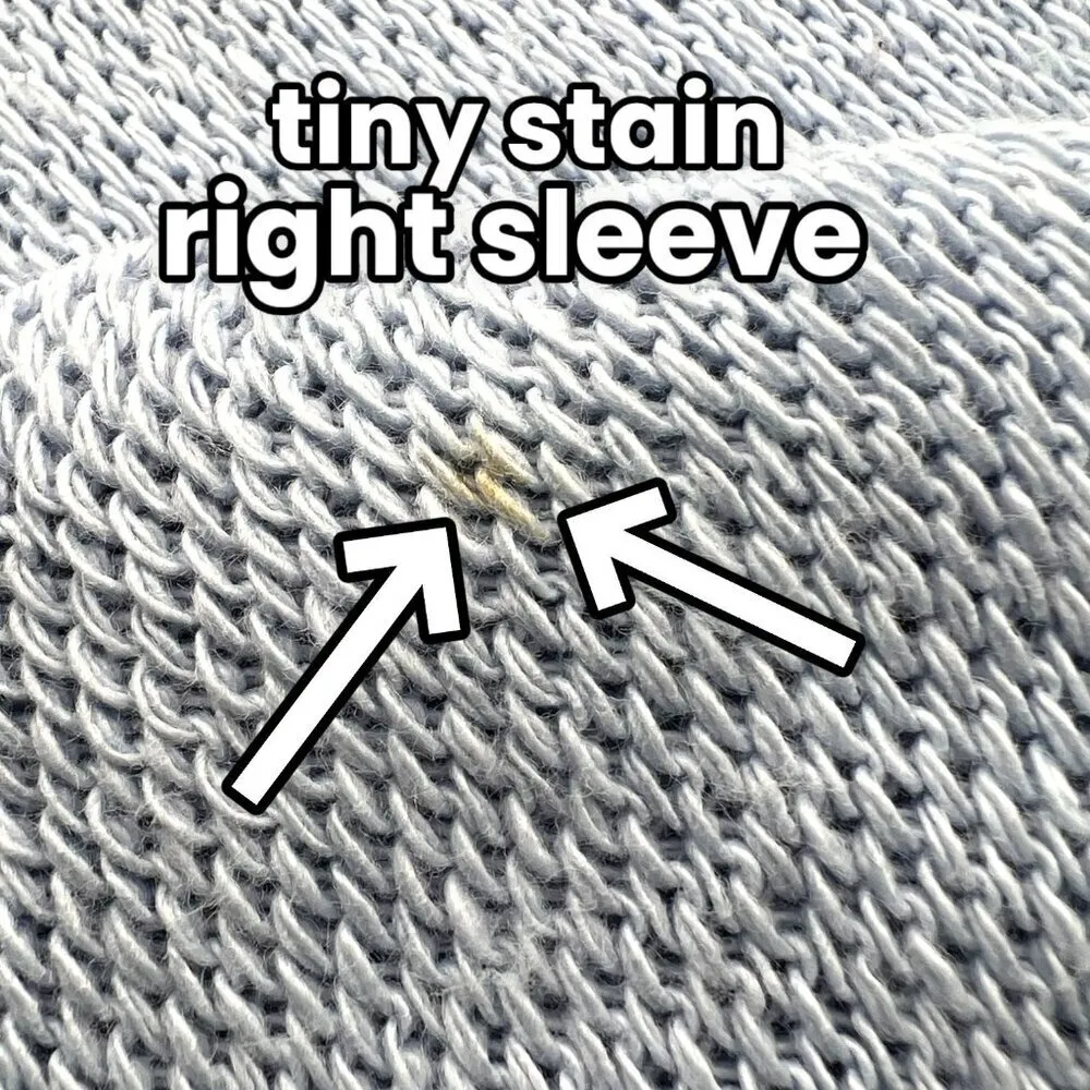 Style Studio Tie Neck Knit Sweater Size Large Blue - Image 10