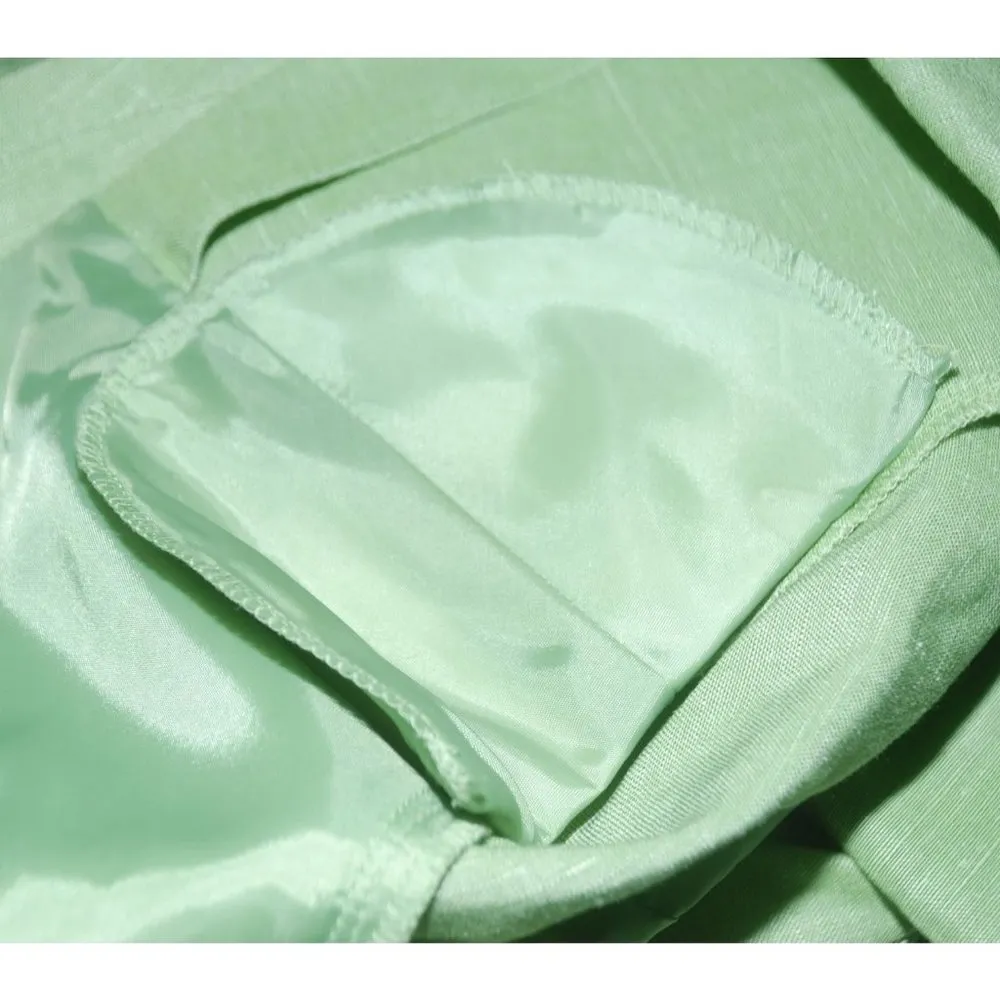 Emma James Green Linen Blend Jacket Blazer Size 16 3/4 Sleeve Belted Career - Image 7