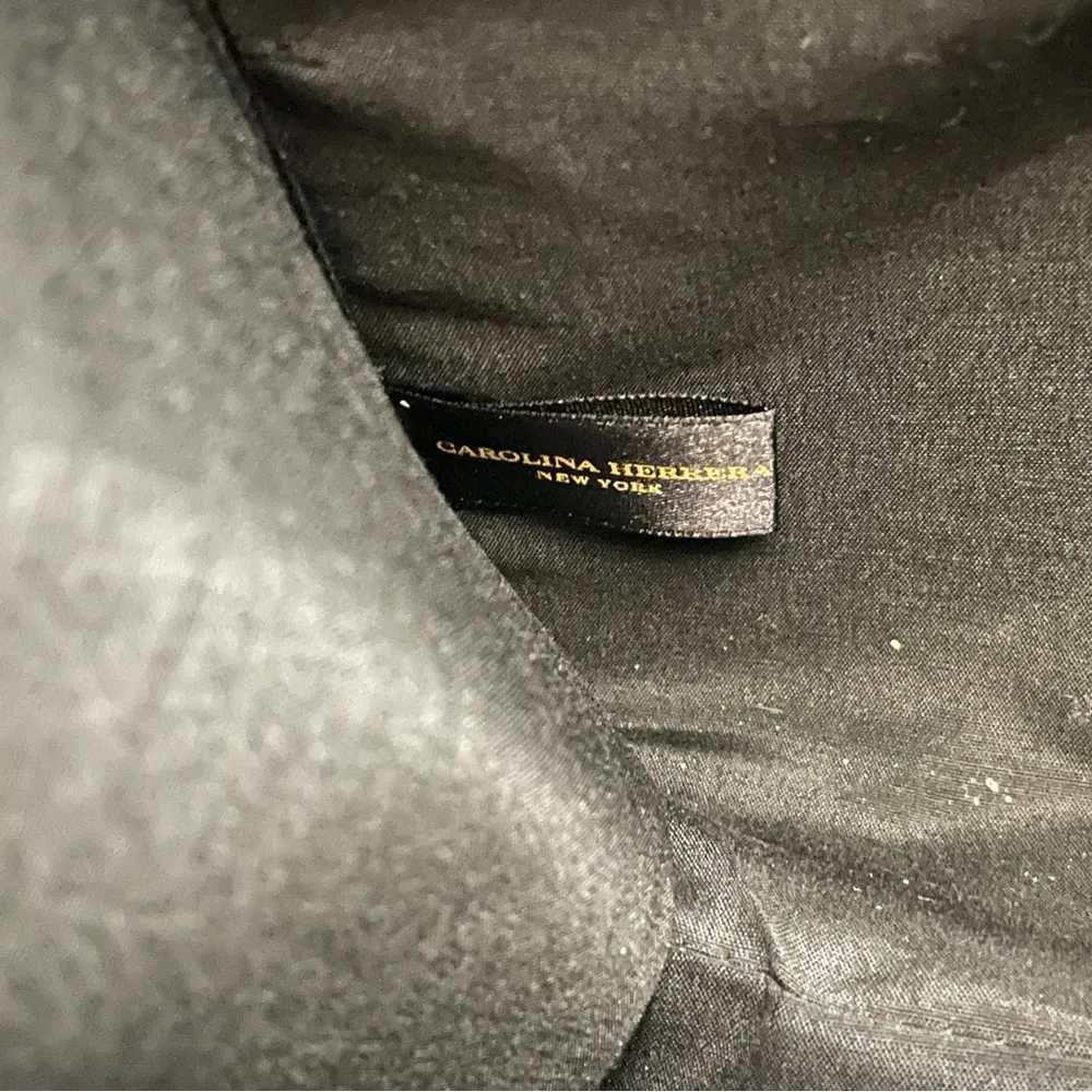 Carolina Herrera Good Girl Black Velvet Bag with Gold Hoop Handle - Image 6