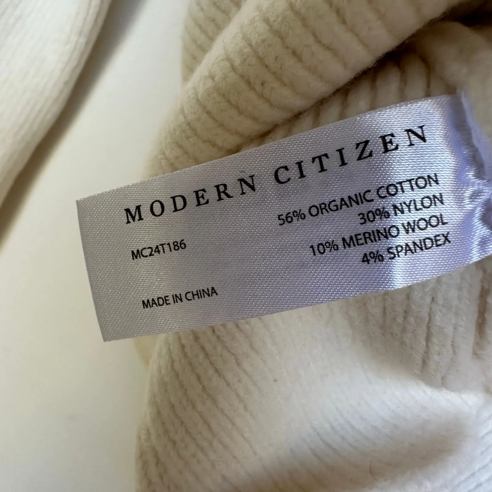 Modern Citizen Organic Cotton Wool Blend Scoop Neck Sweater Medium - Image 5