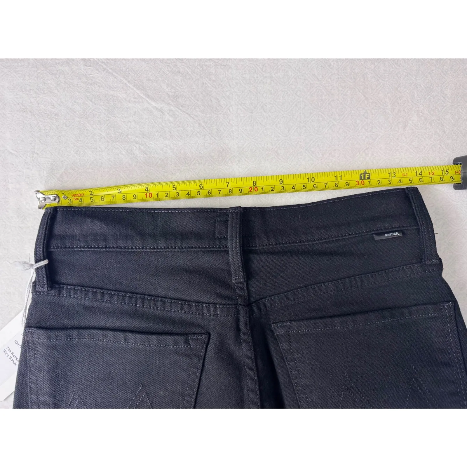 MOTHER Black Embroidered Denim‎ Jeans Owl Cat Pyramid Egyptian Motif High Rise Size 26 - Image 5