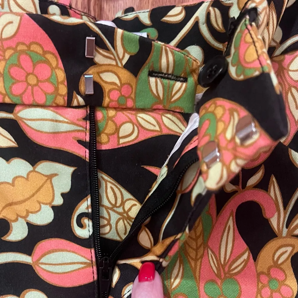 ZARA Multicolored 70s‎ Groove Paisley Print High Waist Flare Pants Size Large - Image 12