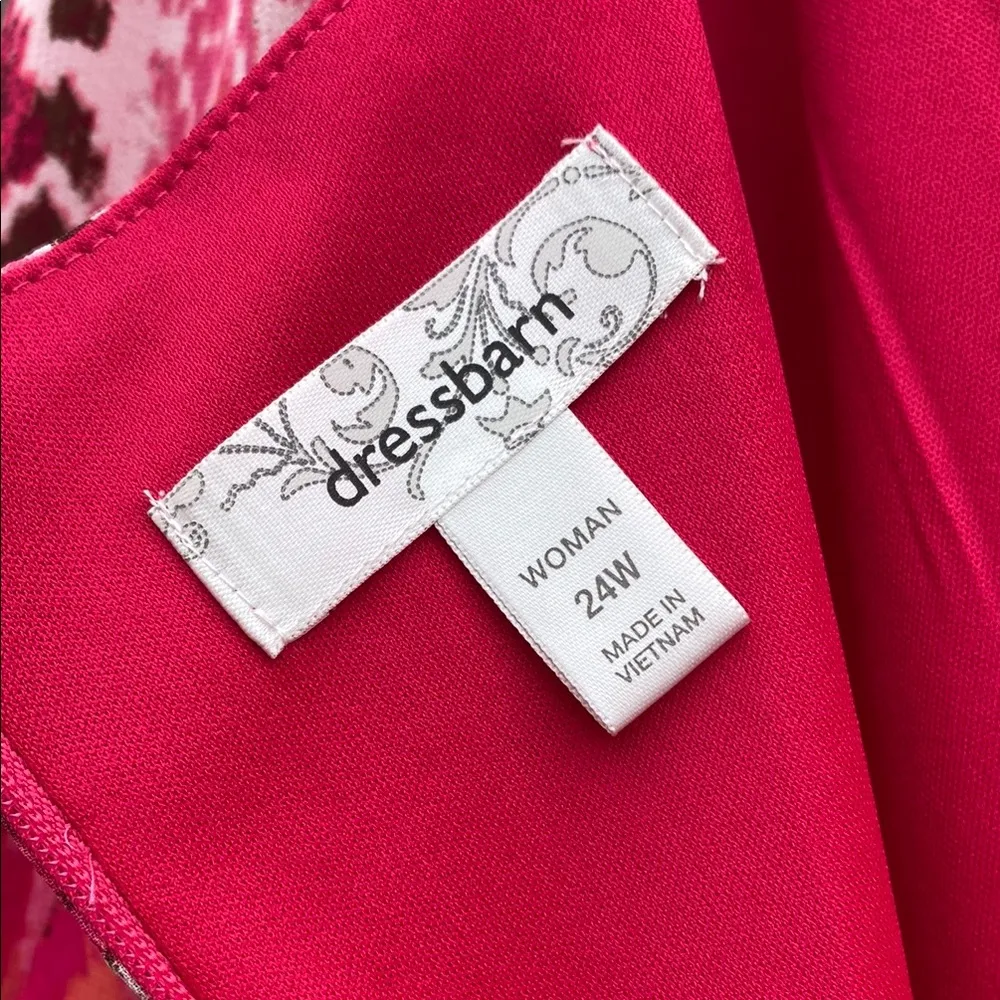 New Woman’s 24W Dress Barn Pink Sleeveless Scoop Neck Sundress Resort Vacay Fun - Image 5