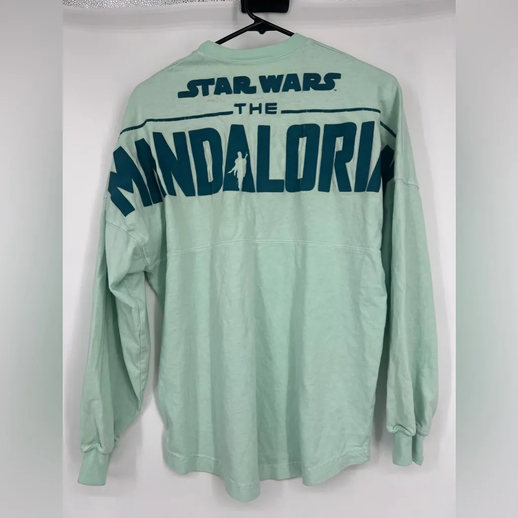 Disney Star Wars Spirit Jersey Mandalorian Long Sleeve Shirt  Grogu Yoda XS - Image 7
