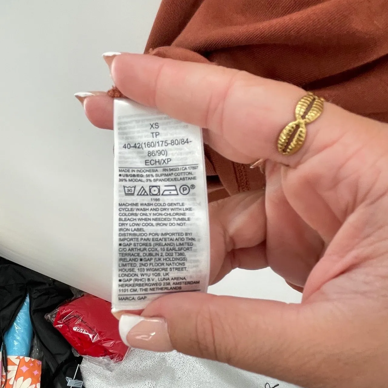 GAP Women's Brown Long Sleeve Mockneck Stretch Knit Tiered Mini Dress‎ Size XS - Image 11