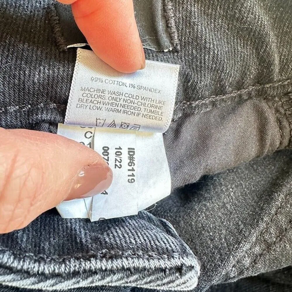 Express Jeans Wide Leg High Rise Black Womens Size 14 R Denim 34 x 32.5 - Image 8