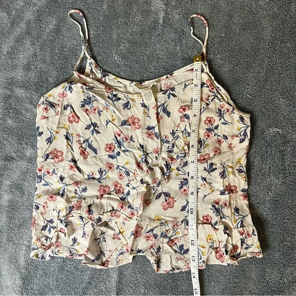 Full Tilt By Tilly’s Floral Ruffle Multi Color Tank Cami Top Coquette Size Small - Image 11