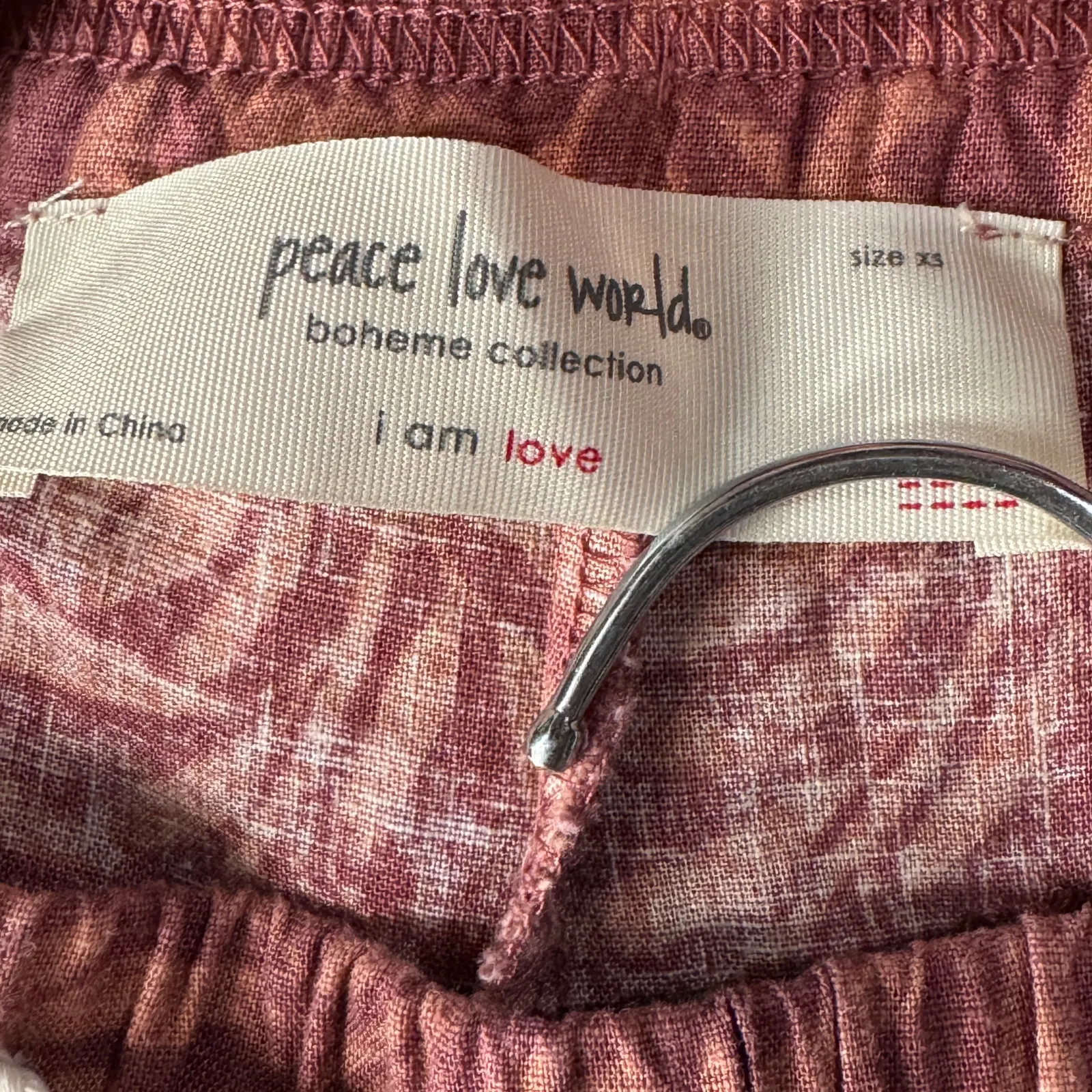 Peace Love World X-Small Boheme Collection Pants Pull-On Linen Blend Drawstring - Image 7