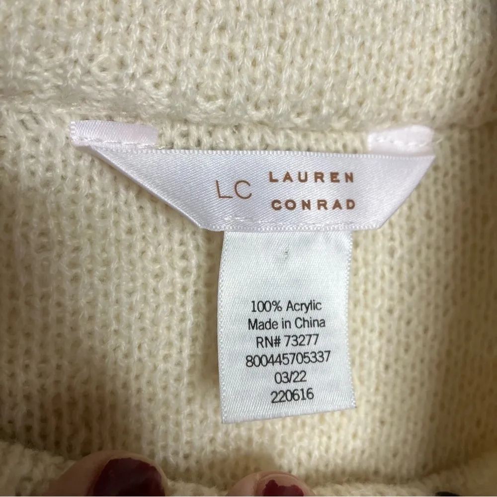 LC‎ Lauren Conrad Middleton riding cape ivory tan OSFM - Image 5