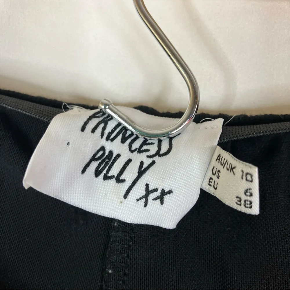 Princess Polly | Black Ribbed Knit High Rise Pants 6 - Image 3