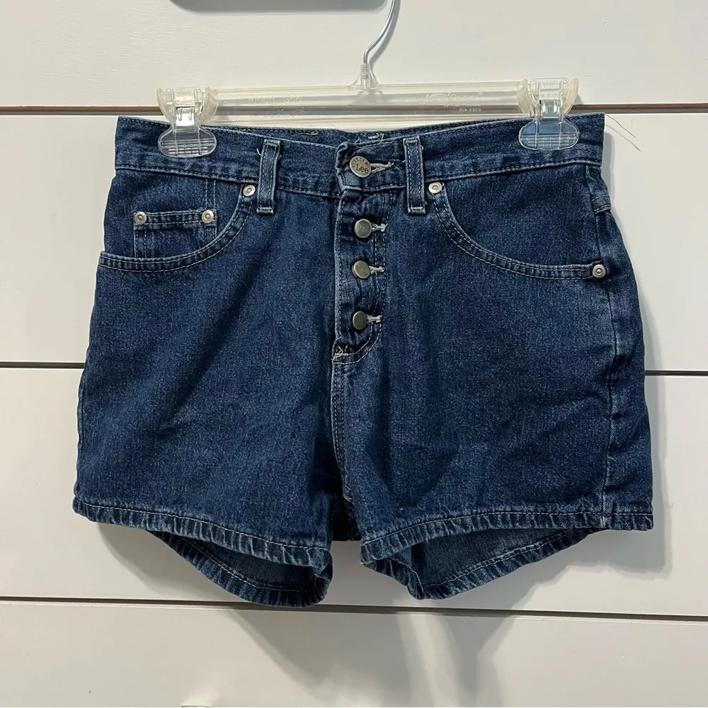 Lee Vintage Dark Wash Denim Shorts - Image 2