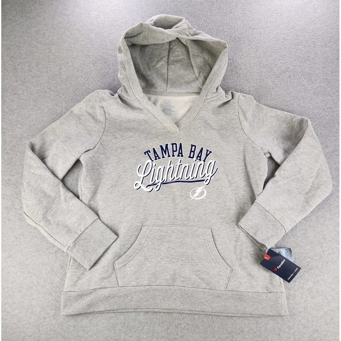 Womens 2XL‎ Tampa Bay Lightning Hockey V-Neck Pullover Sweatshirt Hoodie Jacket - Image 3