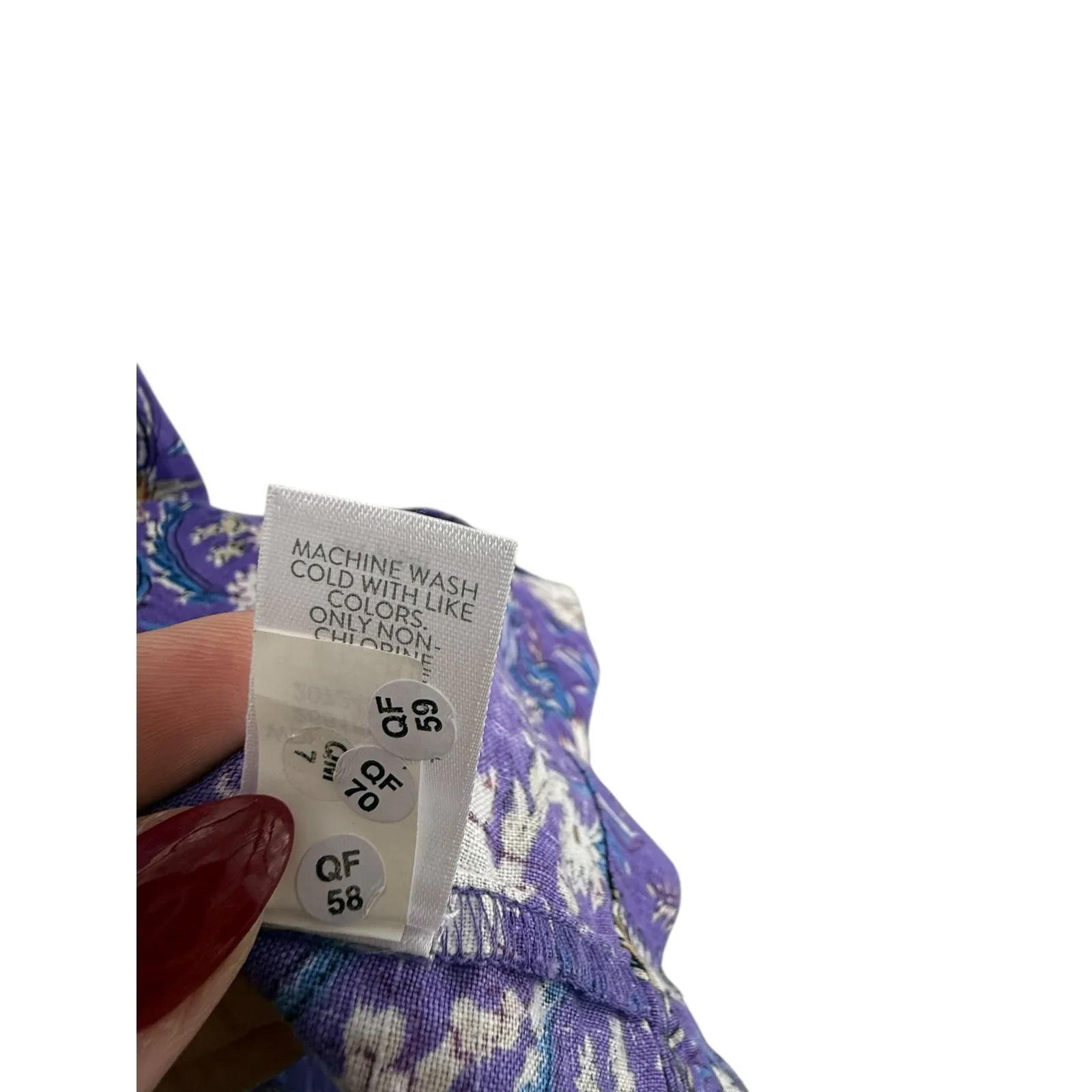 J.Jill Love Linen Purple Floral Sleeveless Dress XL Boho Cottagecore Summer - Image 9