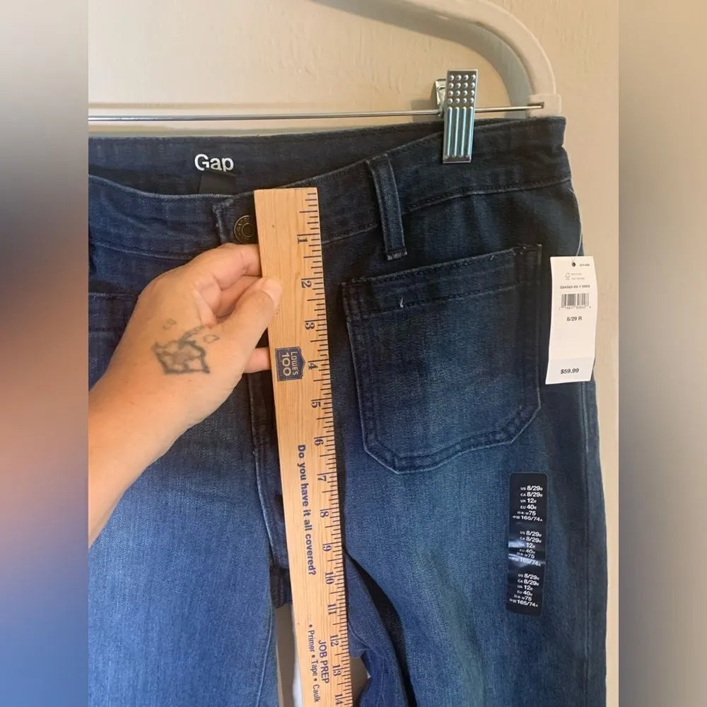 NWT Gap Factory Cropped Jeans size 8 Blue - Image 8