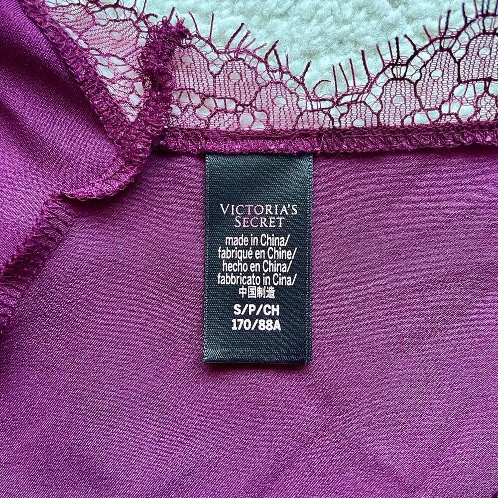 Victoria’s Secret Plum Satin Slip Dress S - Image 3