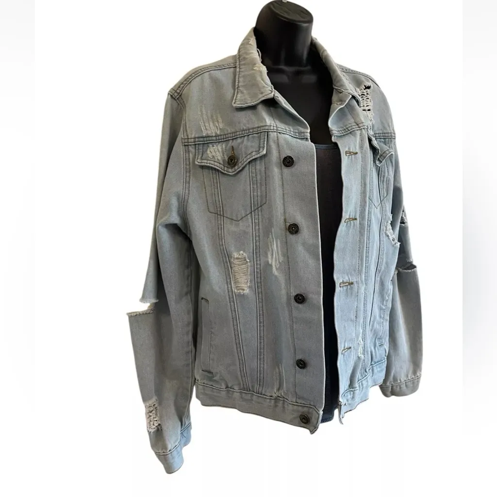 Brooklyn Cloth Women’s Jean Jacket Size L - Image 4