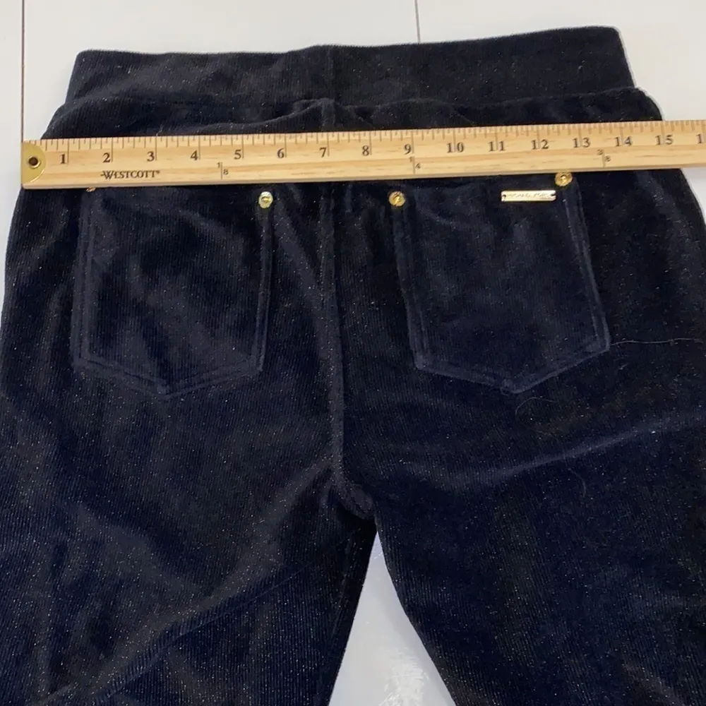 Michael Kors stretch cotton velvet corduroy jeans.Black with gold threads.Size S Black - Image 6