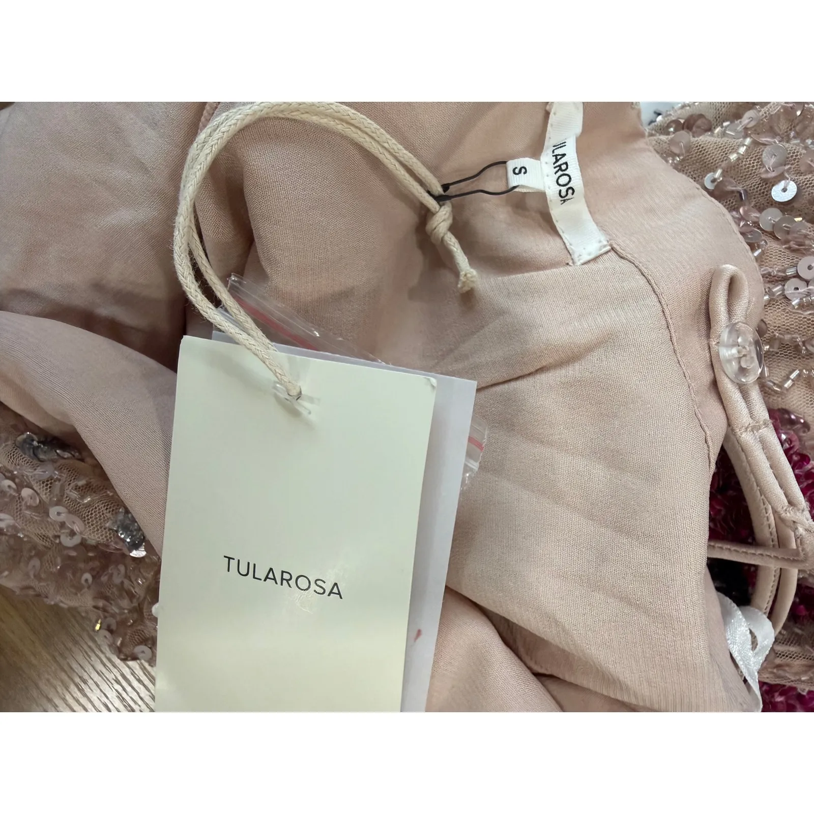 Tularosa Bellini Cherry Blossom Embellished Resort Flirty Sequin Dress NWT Small - Image 4