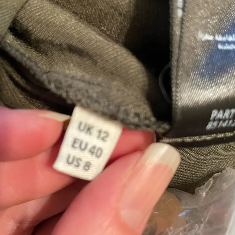 Whistles Army Green Tie Waist Jumpsuit Size 8 - Image 15